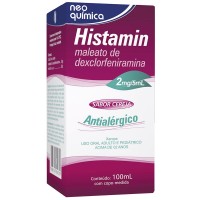 Dexclorfeniramina Histamin xarope sem açúcar  com 100 ml