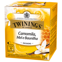 Chá de camomila com baunilha e mel Twinings 15 gramas 10 saches 