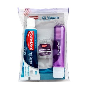 Kit para higiene bucal Powerdent de viagem Ligth 4 itens