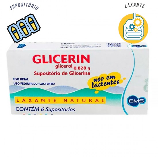 Supositório de glicerina Glicerin infantil para lactante EMS 06 supositórios